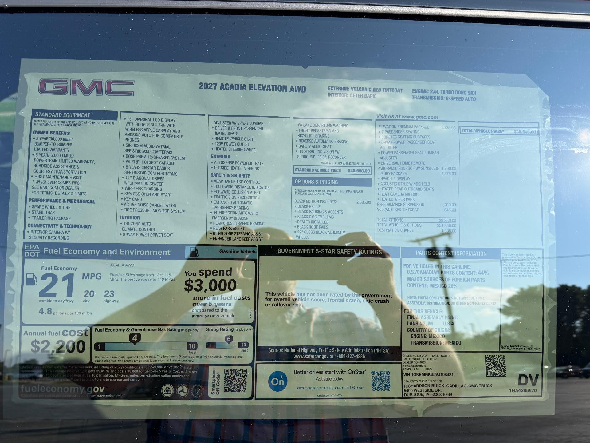 2027 GMC Acadia Elevation
